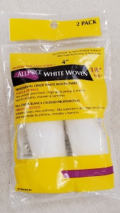 AP 4" X 3/8" WHITE WOVEN 2PK