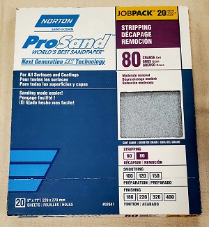 20 pk 9" X 11" 3X SANDPAPER 80 grit