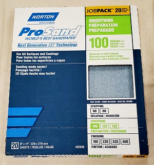 20 pk 9" X 11" 3X SANDPAPER 100 grit